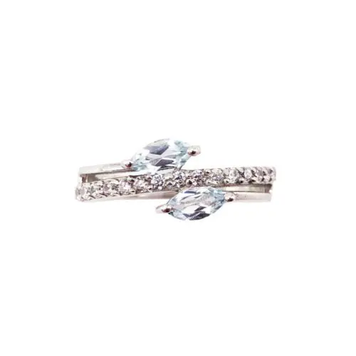 bague topaze bleue argent