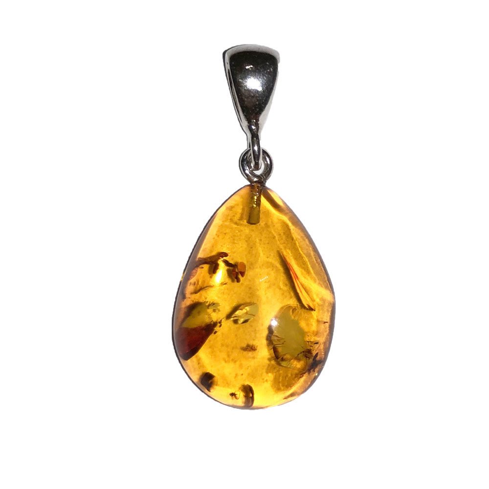 pendentif ambre goutte