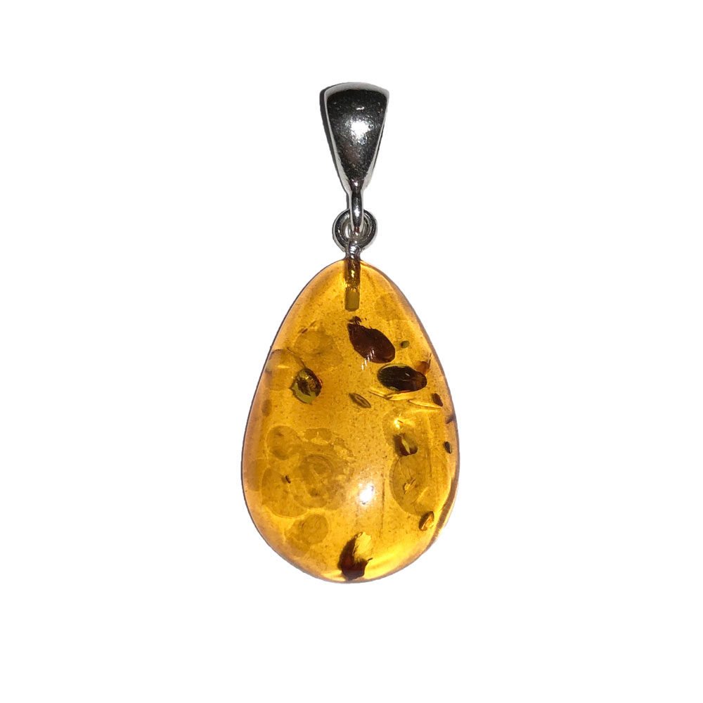 pendentif ambre goutte