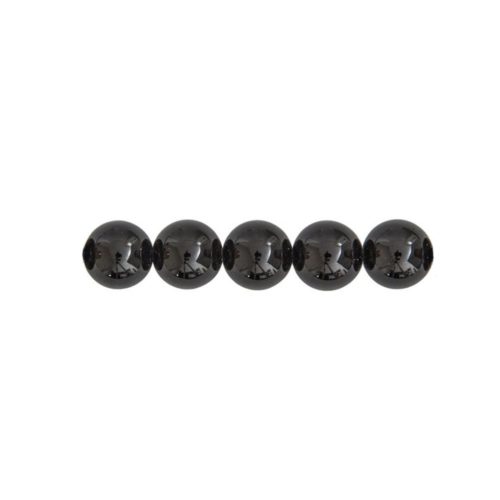 perle ronde agate noire - 14mm