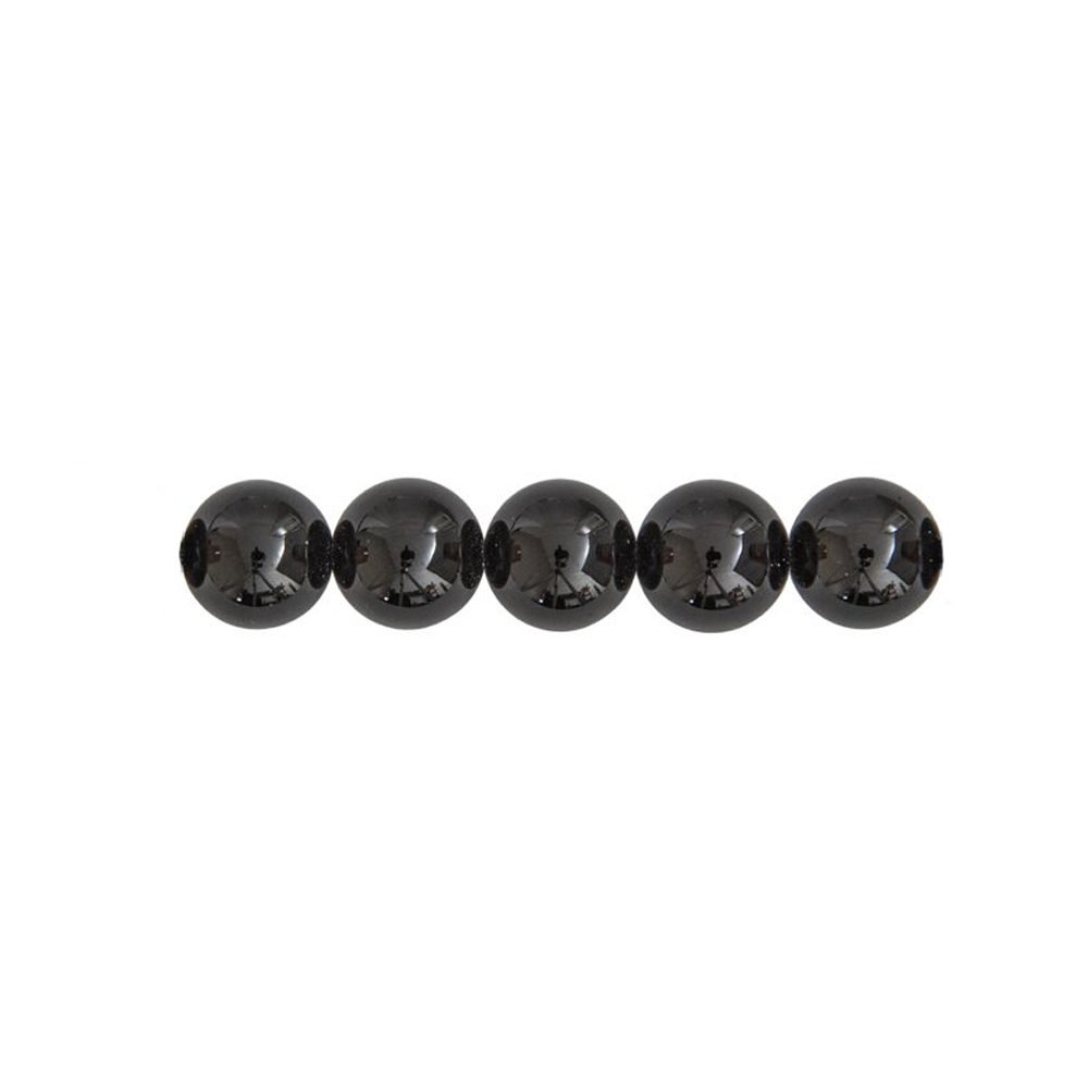 perle ronde agate noire 8mm