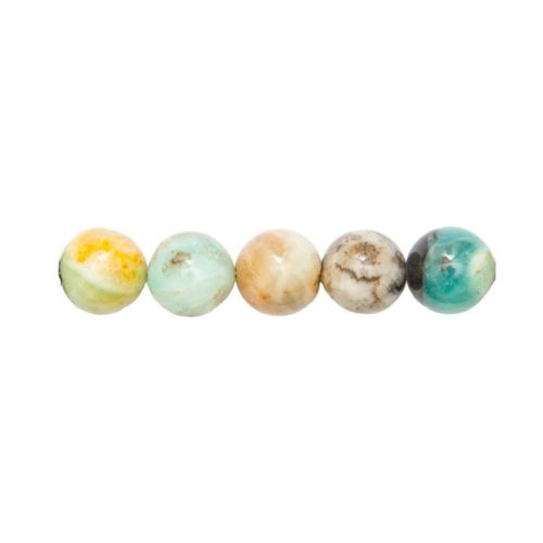 perle ronde amazonite multicolore 8mm