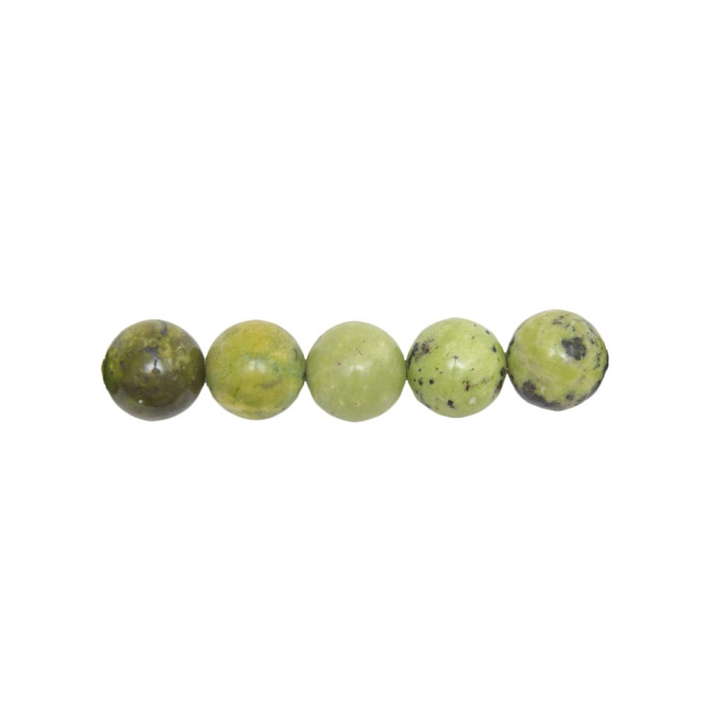 perle ronde chrysoprase citron 10mm