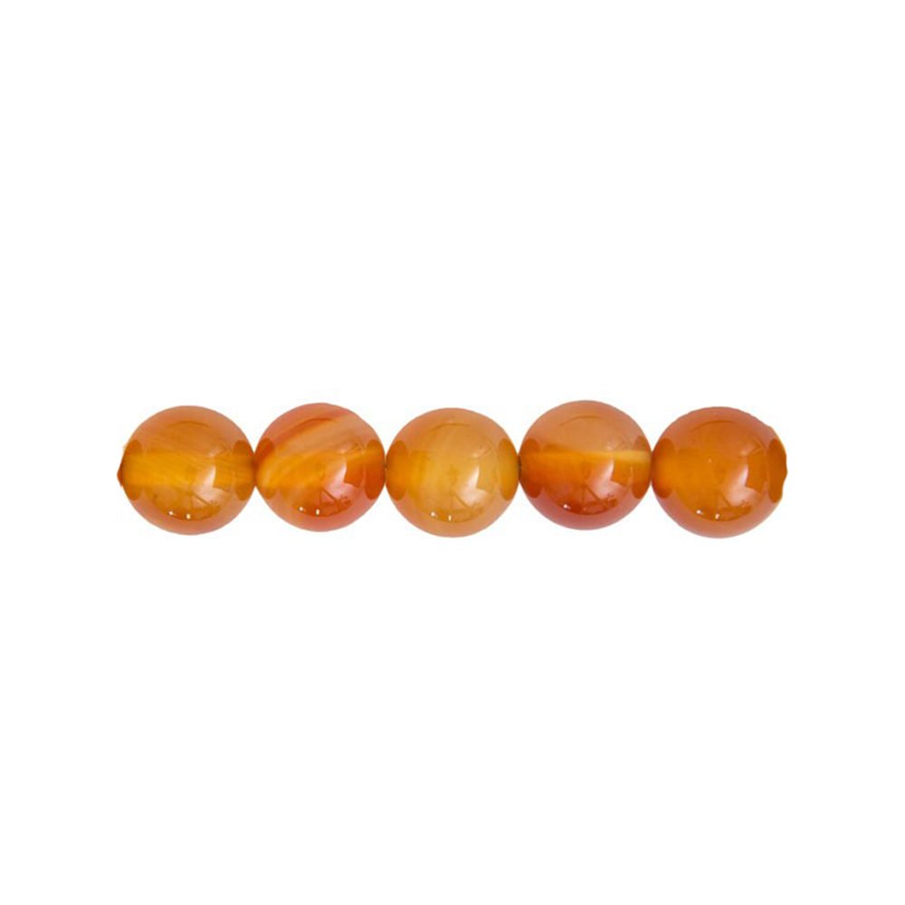 perle ronde cornaline 6mm