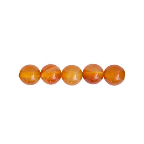 perle ronde cornaline 6mm