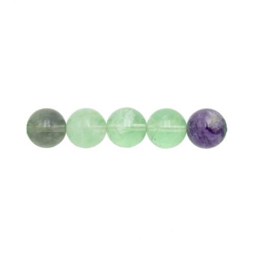 perle ronde fluorite multicolore 10mm