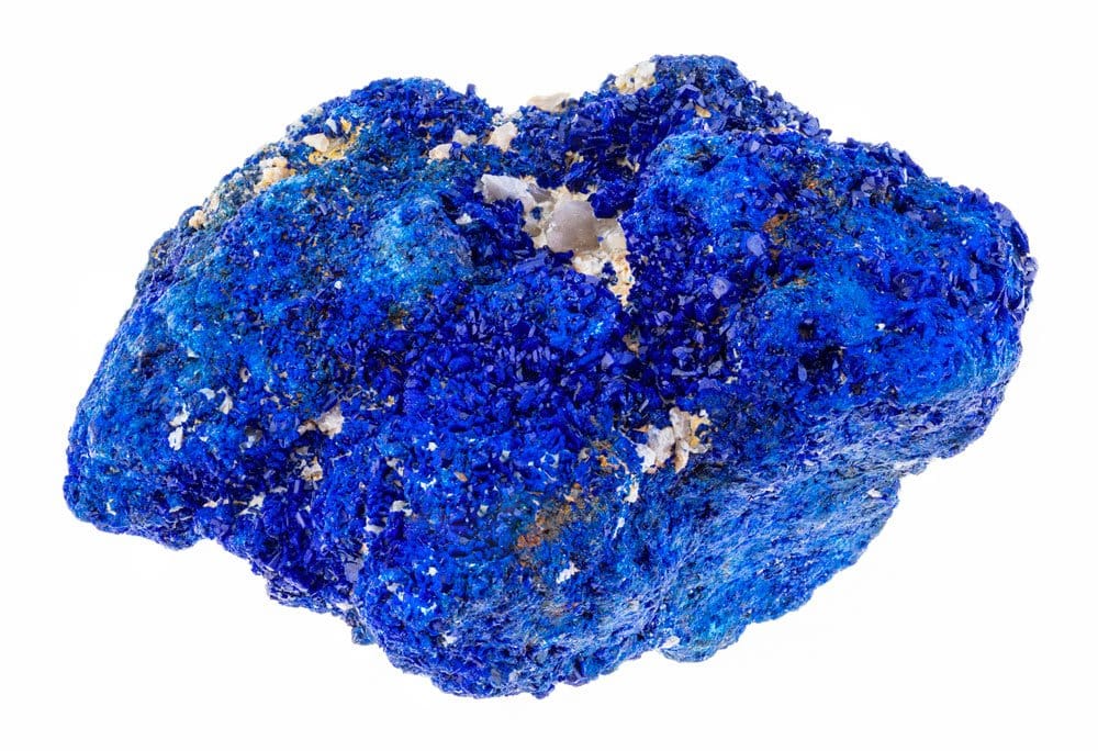 Cristaux d'azurite monocliniques — origine géologique dans les zones d'oxydation des gisements de cuivre