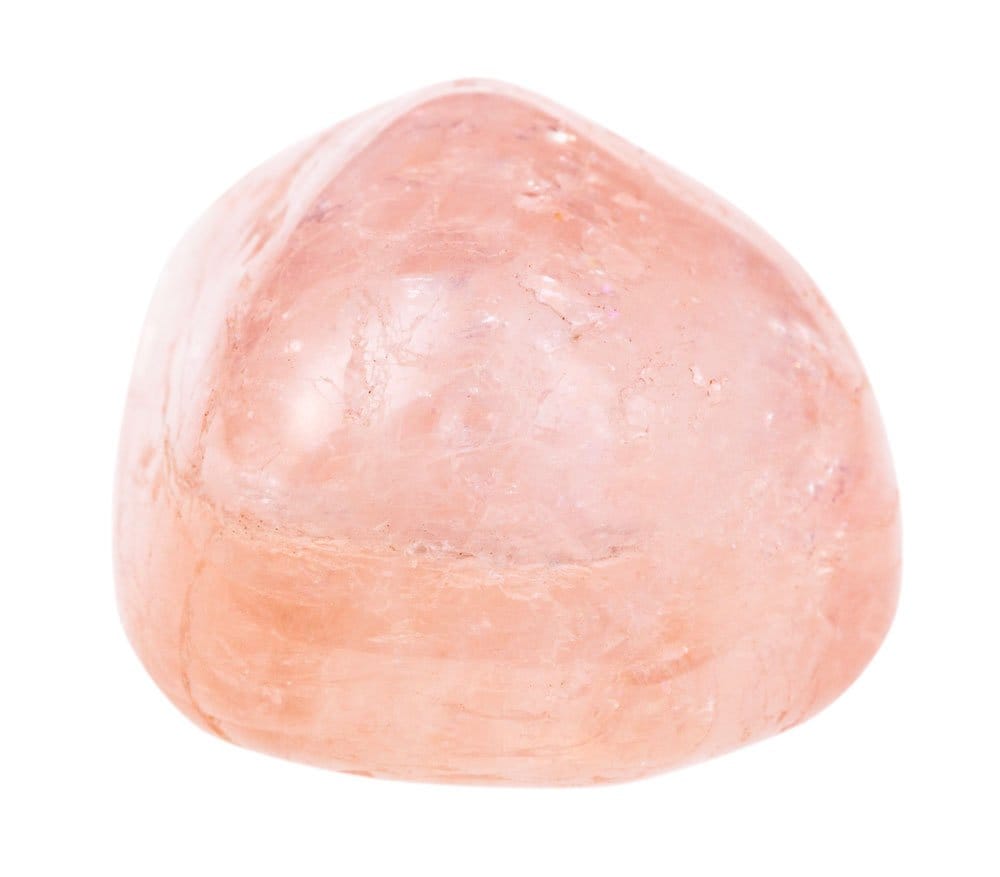 Morganite polie rose pêche - vertus amour inconditionnel tendresse cœur guérison émotionnelle