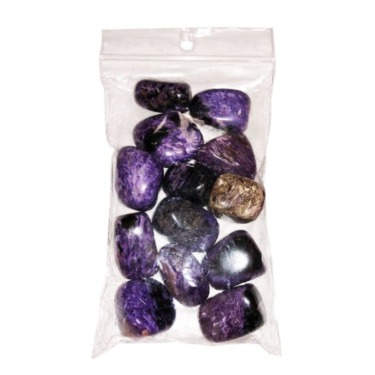 Lot De Petites Pierres Polies Charoïte Naturelle - 8.7g, Violet, Pour Bijouterie Ou Collection - Neuf