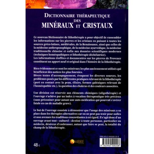 Dictionnaire thérapeutique des minéraux et cristaux