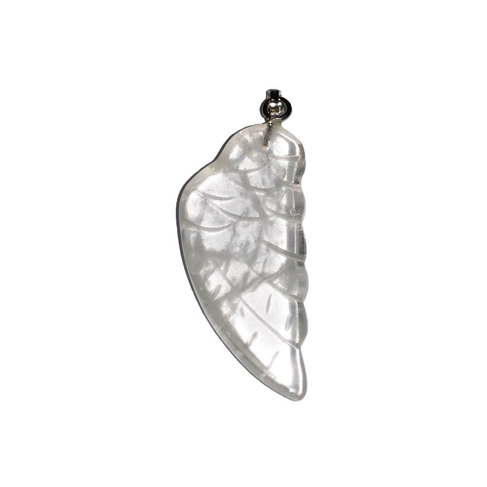 colgante cristal de roca ala de ángel