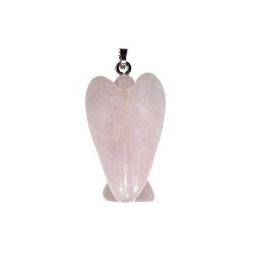 pendentif quartz rose ange