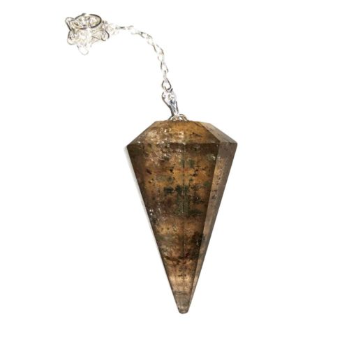 pendule quartz fumé hexagonal