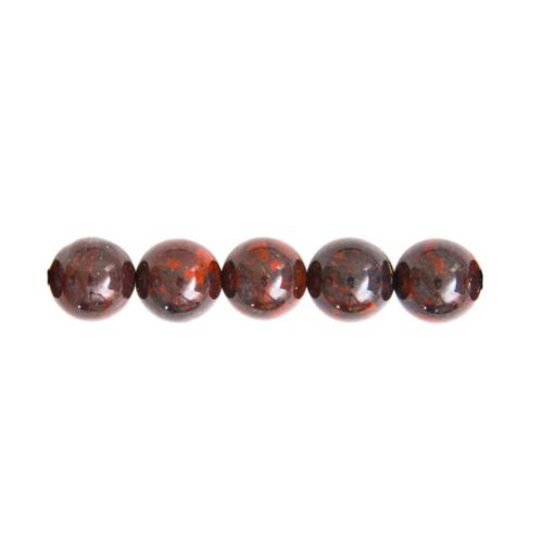 perle ronde jaspe héliotrope 10mm