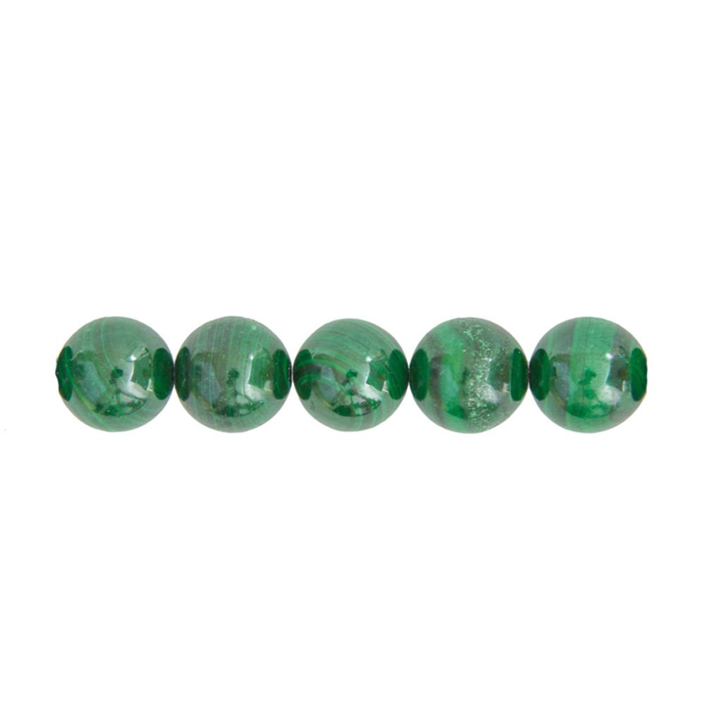 perle ronde malachite 14mm