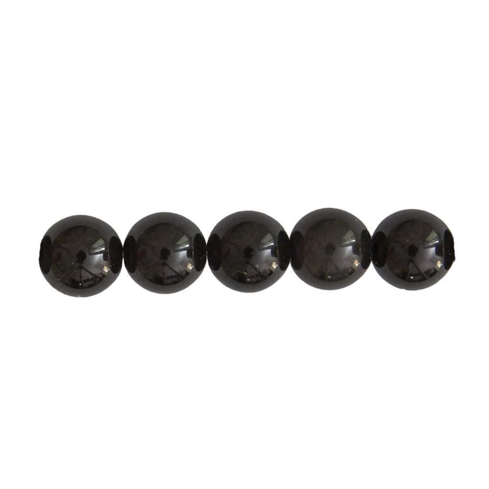 perle ronde obsidienne noire 12mm
