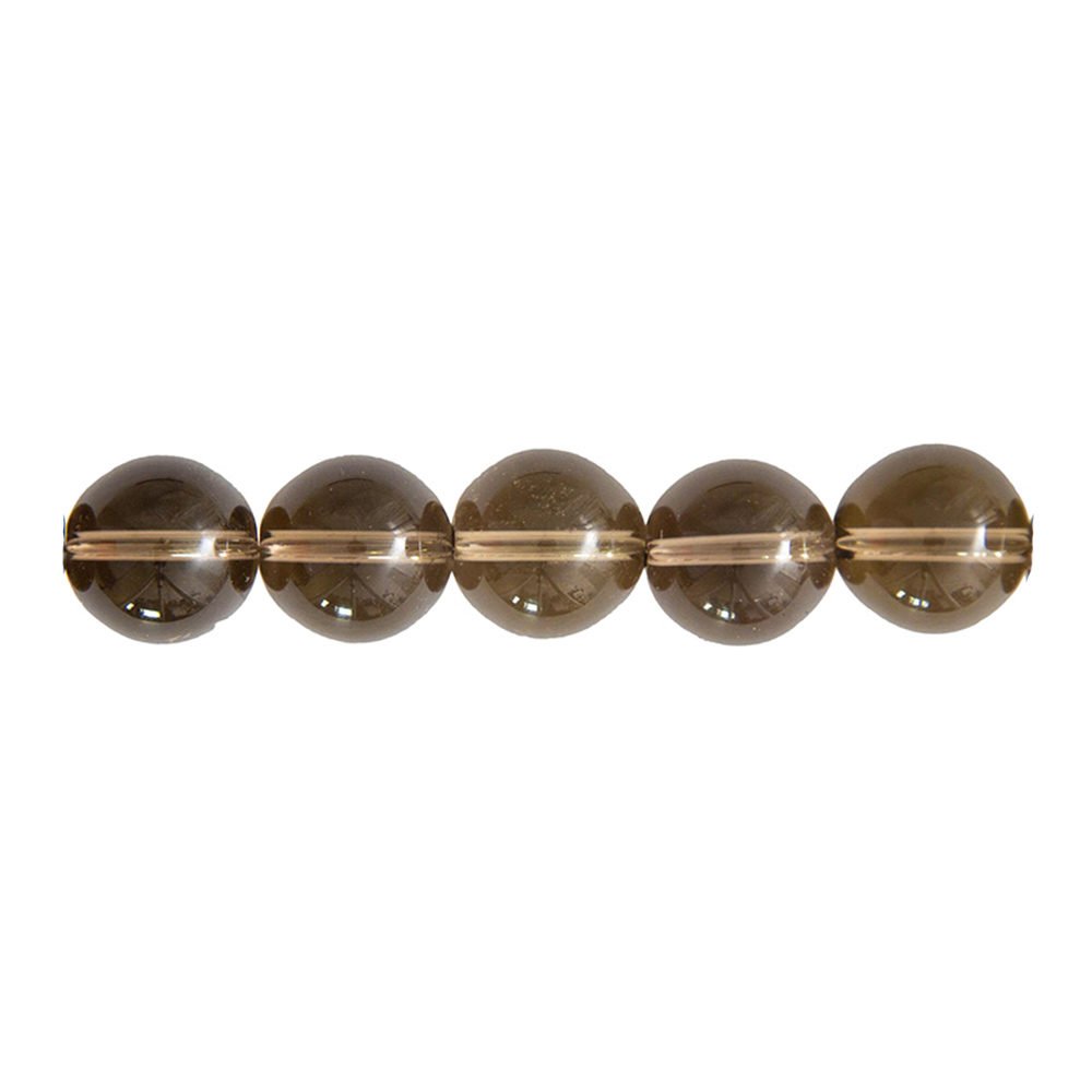 perle ronde quartz fumé 6mm