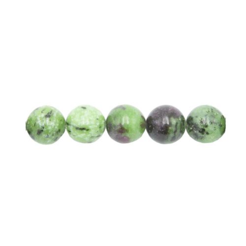 perle rubis sur zoisite 6mm
