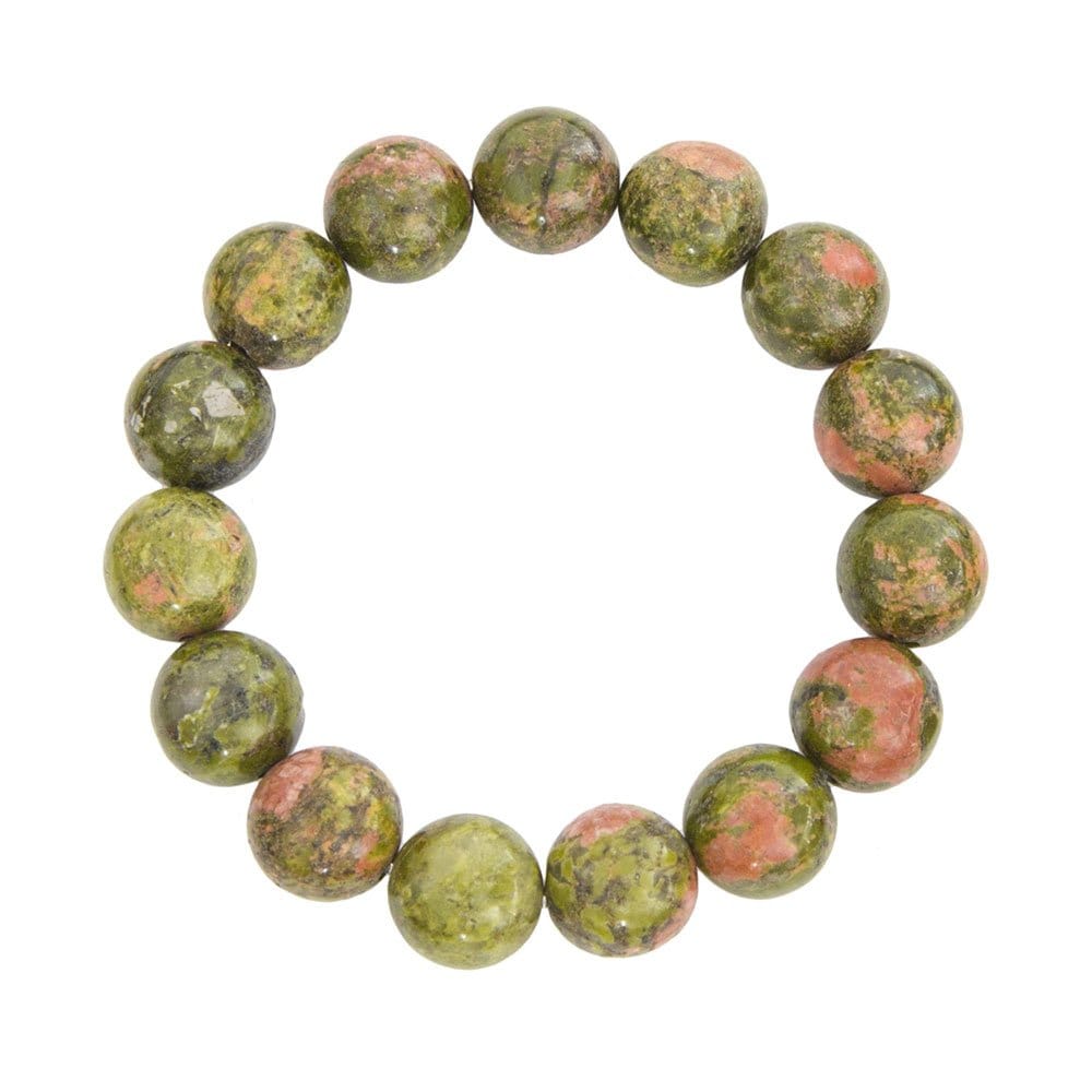 Pulsera Epidota – Piedras bolas 12mm