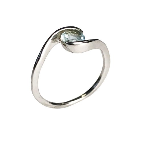 bague aigue-marine argent