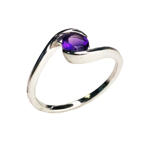 bague améthyste argent