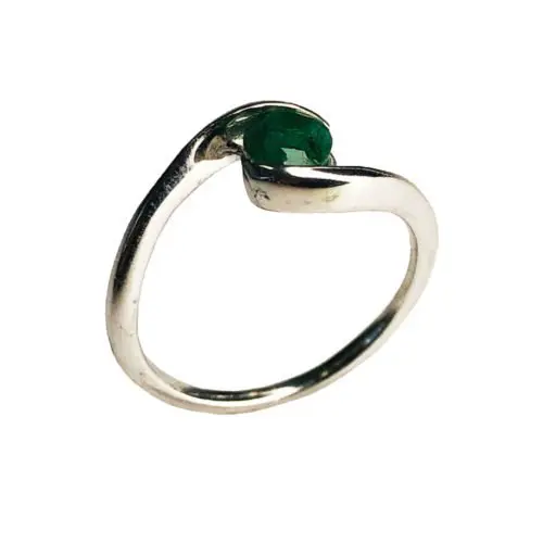 bague émeraude argent