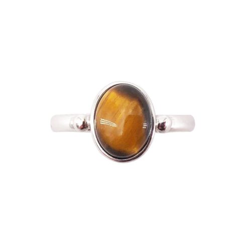 bague oeil de tigre argent