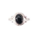 Bague En Argent 925 Avec Onyx Noir Et Nacre - Taille 56 (8), Neuf Avec étiquettes