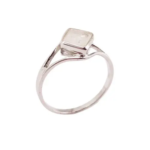 bague pierre de lune argent