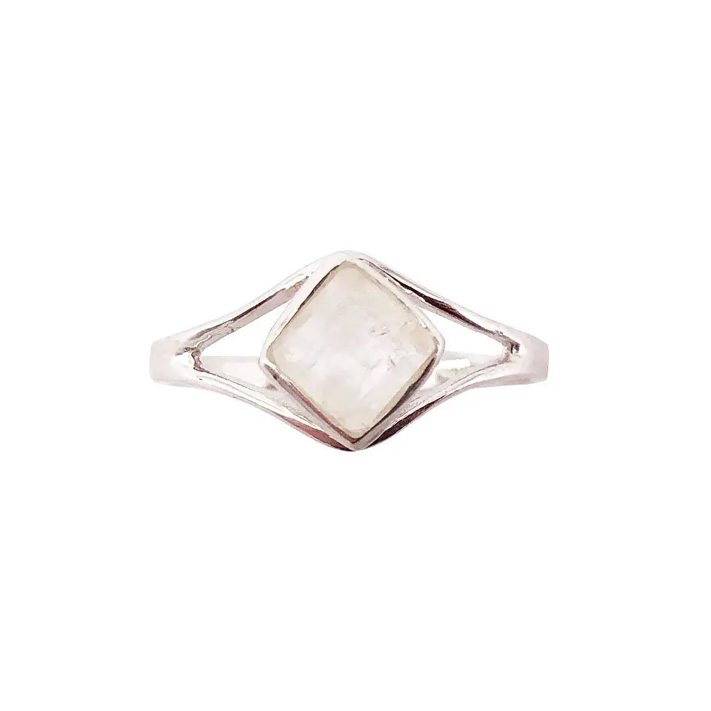 bague pierre de lune argent