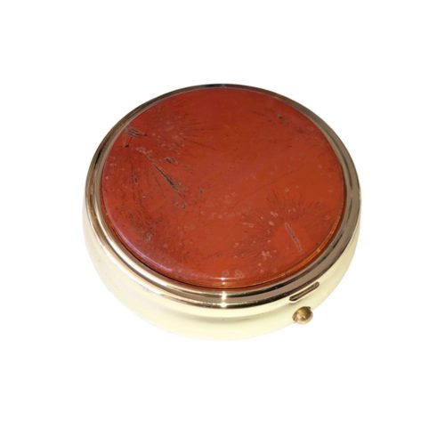 boite à pilules jaspe rouge