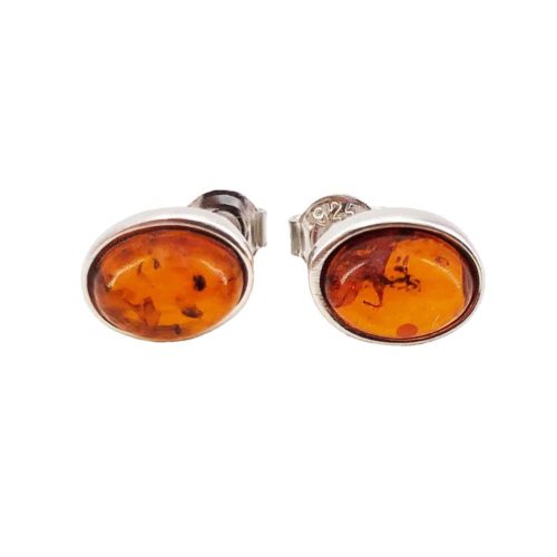 boucle oreille ambre argent rodhie