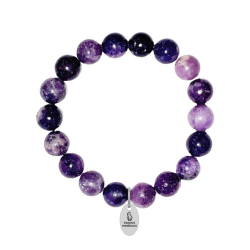 bracelet tourmaline rose pierres boules