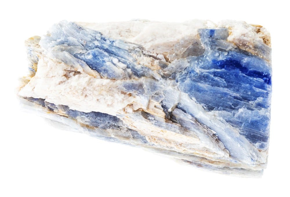 Kyanite brute lamellaire - origine géologique aluminosilicate haute pression métamorphique