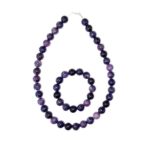 parure rubellite pierres boules