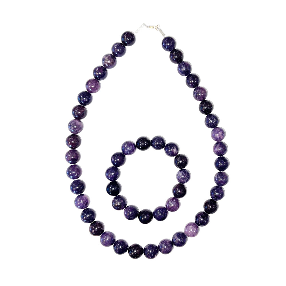 parure tourmaline pierres boules