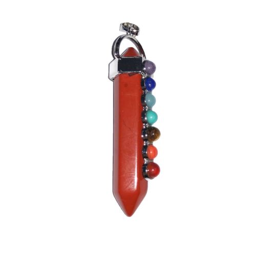 colgante jaspe rojo 7 chakras