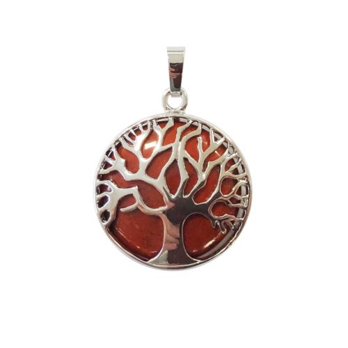 colgante jaspe rojo árbol de la vida