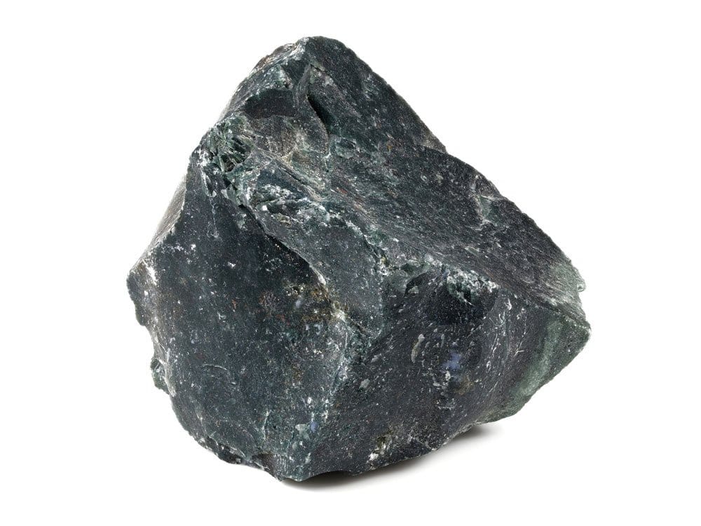 Pierre de sang brute verte mouchetée de rouge — origine géologique et composition de l'héliotrope
