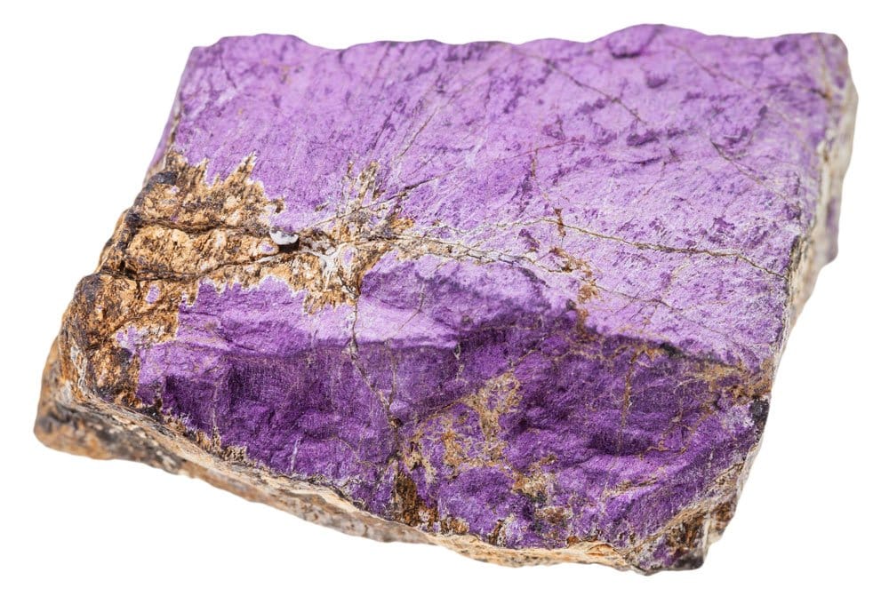 Purpurite naturelle de Namibie - origine pegmatitique, composition manganèse et formation géologique