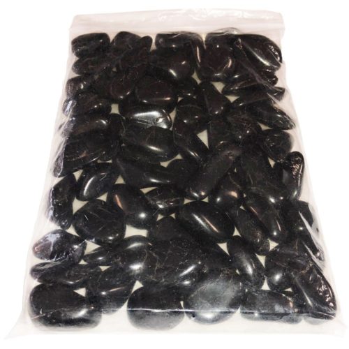 sachet pierres roulées agate noire 1kg