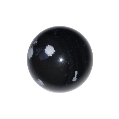 sphere obsidienne neige 40mm