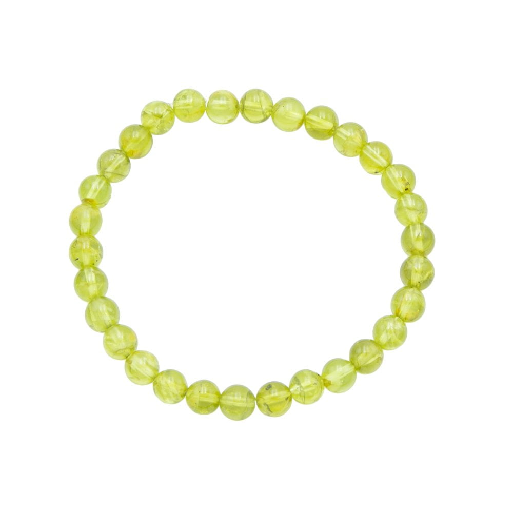 Pulsera Olivina – Piedras bolas 6mm