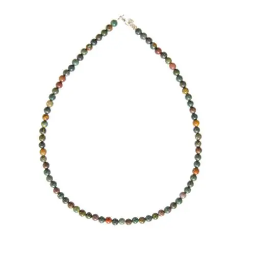 collier pierre de sang 6mm