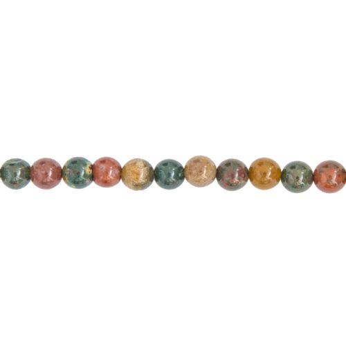 fil jaspe sanguin 6mm