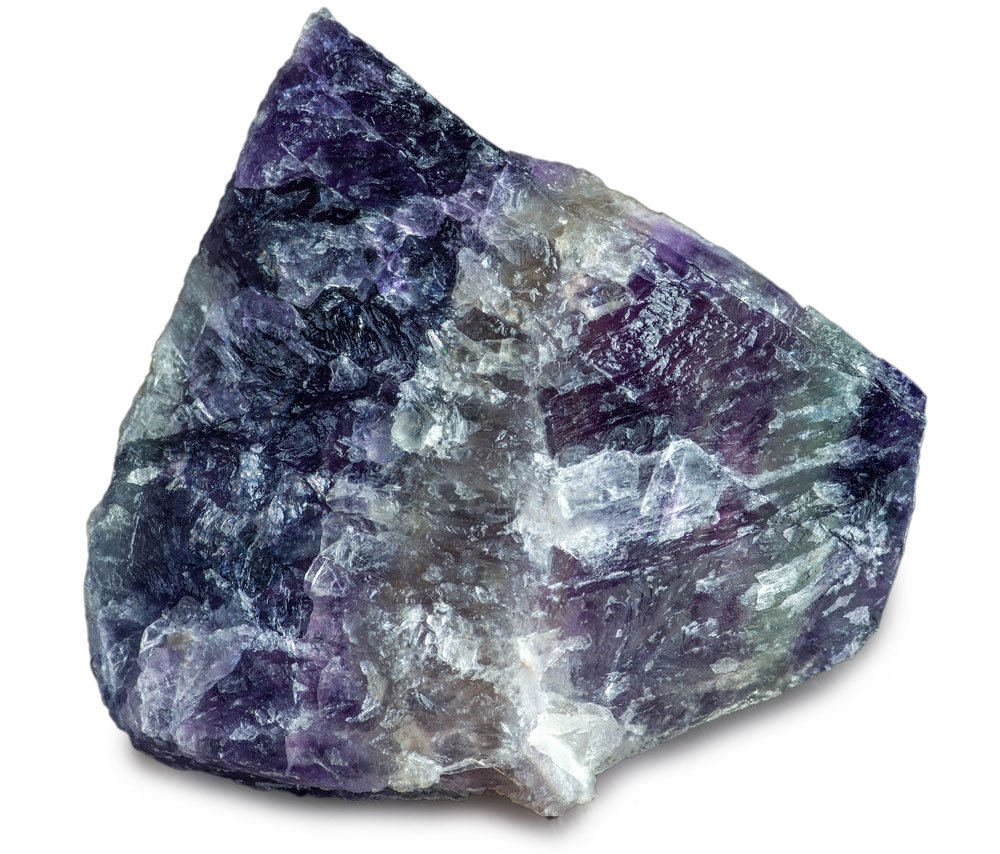 Origine et composition de la pierre fluorine — cristaux cubiques multicolores CaF₂