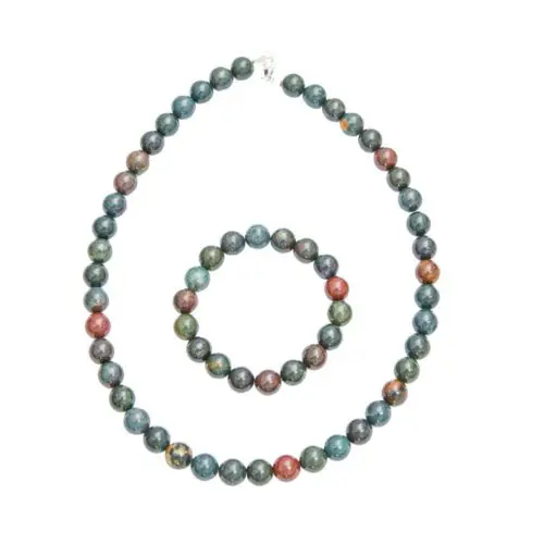 parure pierre de sang 10mm