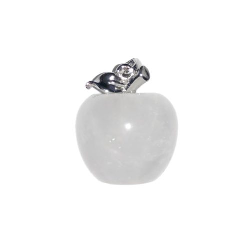 colgante cristal de roca manzana