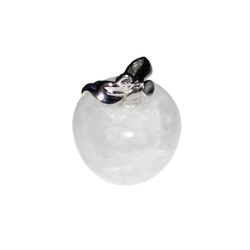 colgante cristal de roca manzana