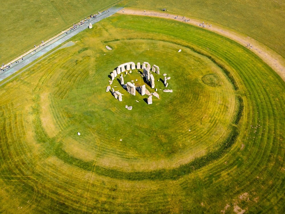 Pierre Stonehenge - Vue d'ensemble du monument mégalithique au Wiltshire